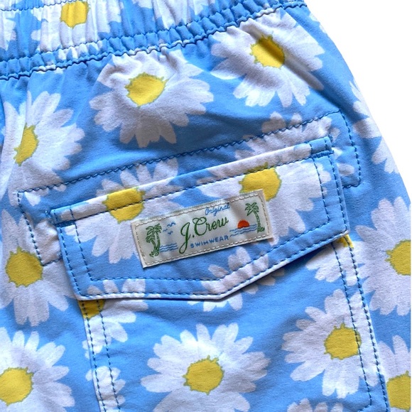 Crewcuts J. Crew Boys Swim Trunks Daisy Daisies Flowers Floral Boys 8 NWT New - Picture 4 of 9